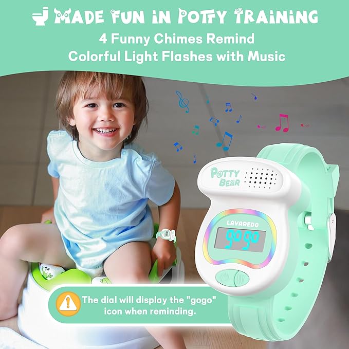 Kids Watch Potty Training Watches for Boys and Girls, Potty Timer Toilet Shape and LED Colorful Lights, Music Reminds Kids It's Time to Go to The Bathroom, Fun Gift for Moms and Toddlers