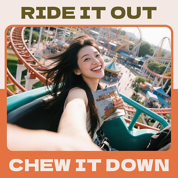 Snackathon Salt Water Taffy Assorted Mix – Roller Chewster Edition, 10-Flavor Carnival Variety, Individually Wrapped Soft & Chewy Gourmet Candy, Unique 15 oz Funfair-Themed Bag for Gifting