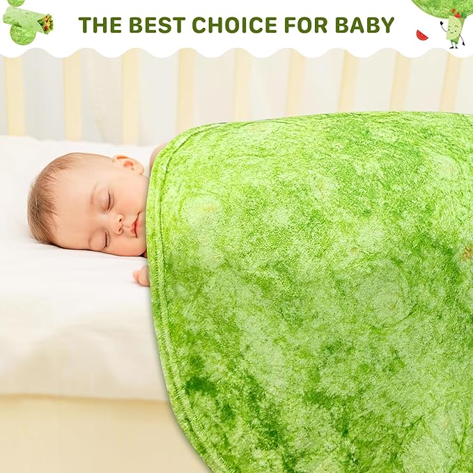 Spinacia Blanket Baby, Newborn Toddler, 285 GSM Soft Flannel Wearable Wrap Blanket Funny Gifts for Baby Shower Boy Girl 0-3 6 9 Months