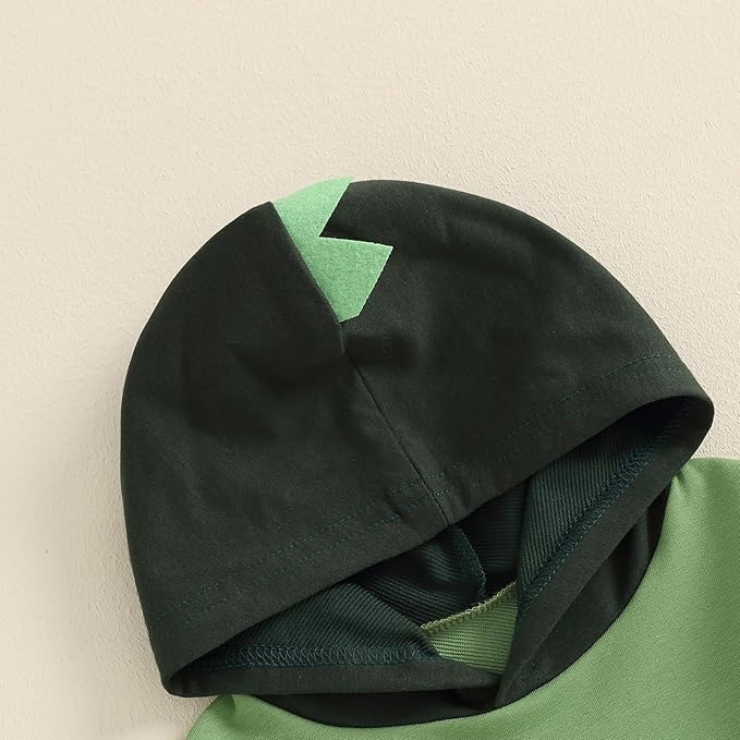 2Pcs Baby Boys Hoodie Tops Pants Set Dinosaur Deer Print Sweatsuit Fall Winter Outfits