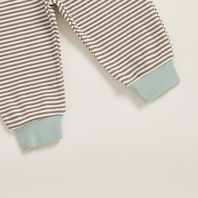 CIYCUIT Toddler Baby Boy Outfits Striped Sweatshirt Pants Clothes Set