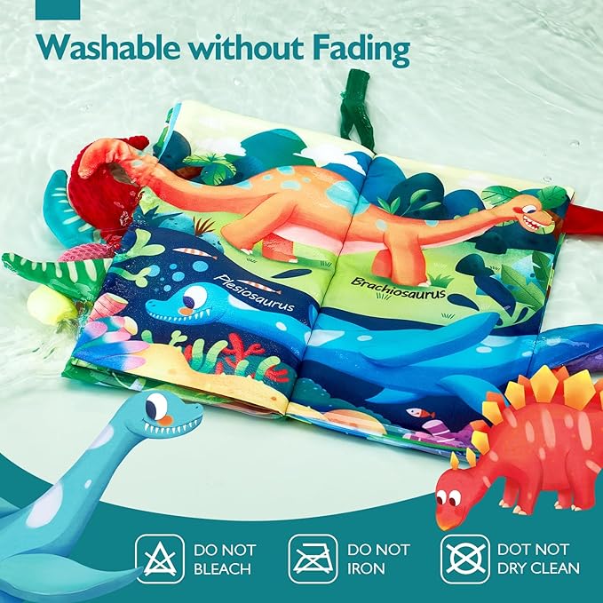 hahaland Baby Books 0-6 Months,Infant Tummy Time Toy Sensory Toys 6 to 12 Months Touch Feel Book Gifts for Boy Girl 0-3 Month Learning Toy Baby Christmas Birthday Gifts Stocking Stuffers (Single)