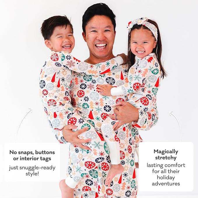 Little Sleepies Two-Piece Pajama Set for Boys & Girls, Soft Viscose from Bamboo Toddler Pajamas for Kids, Family Matching PJs