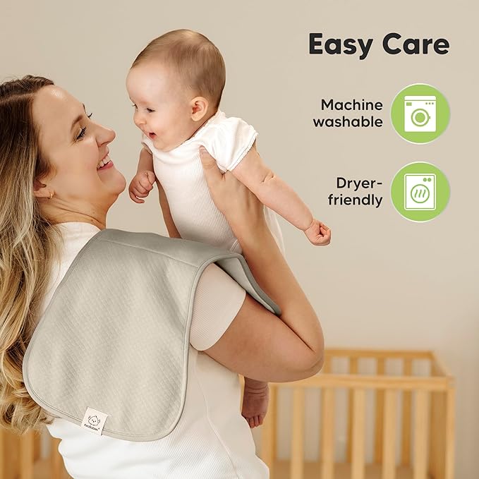 KeaBabies 5-Pack Organic Burp Cloths Baby Girl, Boy - Extra Large, Absorbent Baby Burp Cloths, Soft Burping Cloths for Babies, Newborn Burp Clothes, Cotton Burp Rags, Thick Burp Cloth(Dawn/Quin)