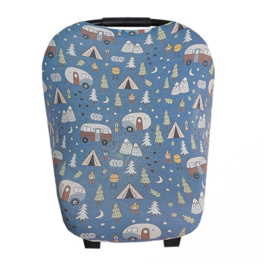 Copper Pearl Multi-Use Cover: Car Seat Covers, Nursing Cover, and Stroller Cover for Sun - Stretchy Fabric, All-Season Use, Stylish Designs, Easy Access for Moms - Bridger