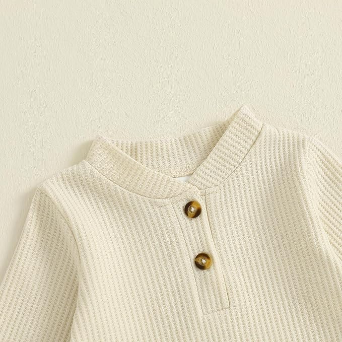 CIYCUIT Newborn Baby Boy Clothes Ribbed Knit Long Sleeve Bodysuit Pants 2-Piece Fall Winter Outfits