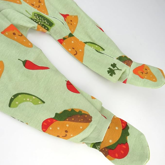 HonestBaby Baby Sleep N' Play One-Piece Zip-Front Footed Organic Cotton Pajama Sleeper