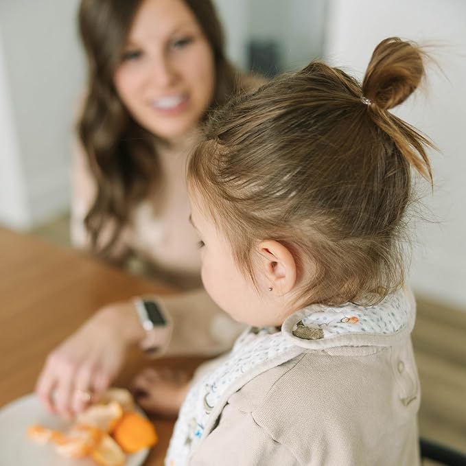 Little Unicorn Premium Classic Bib 3 pack | Adjustable as baby grows | Soft fabric on skin | Great for first time eaters (Party Animals)