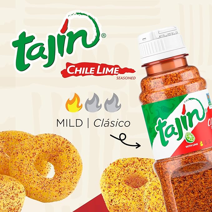 Snak Club Tajin Mango Rings Gummy Candy, Fruit Candy Gummies with Chili and Lime Seasoning, Mild, Gluten-Free and Vegan Snacks, 24 oz Resealable Bag