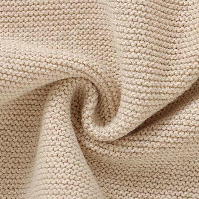 LAWKUL Baby Blanket Bear Lovey Soft Cuddly Security Blanket for Newborns Infants Boy Girl Knit Snuggle Comfort Camel 16x16in