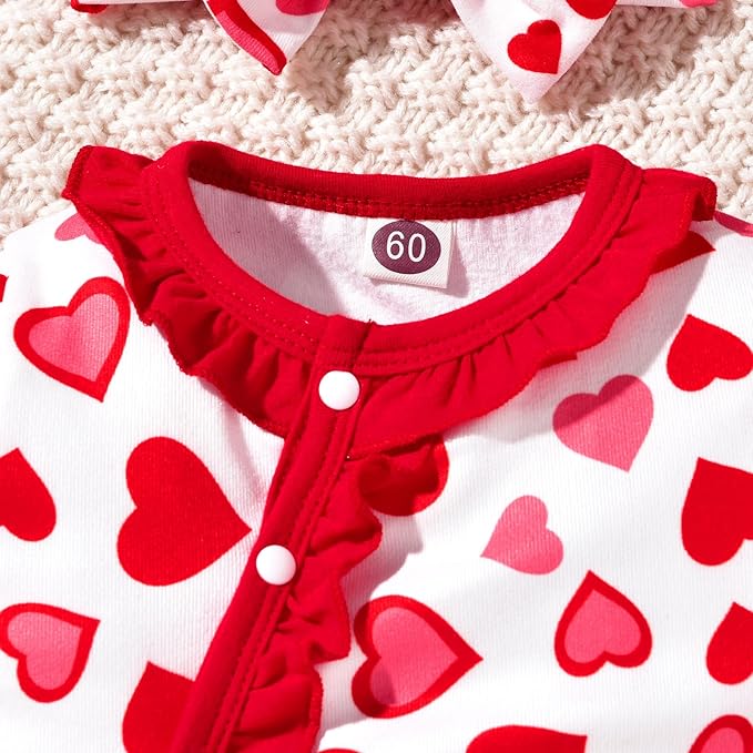 Aalizzwell Baby Girls Romper Outfit Fall Winter Clothes with Accessories