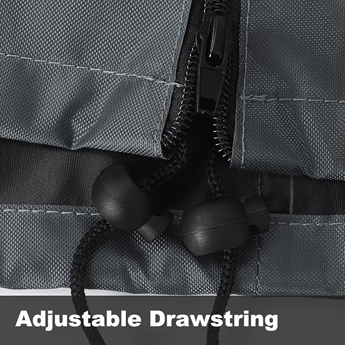 Patio Umbrella Cover, Waterproof Umbrella Covers for 7ft to 9ft Outdoor Umbrellas Market Parasol Covers with Push Rod, Gray