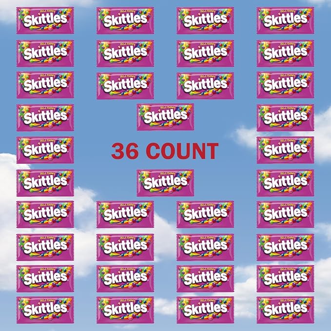 SKITTLES Candy, Wild Berry Fruit Chews Candy, 2.17 oz (36 Count)