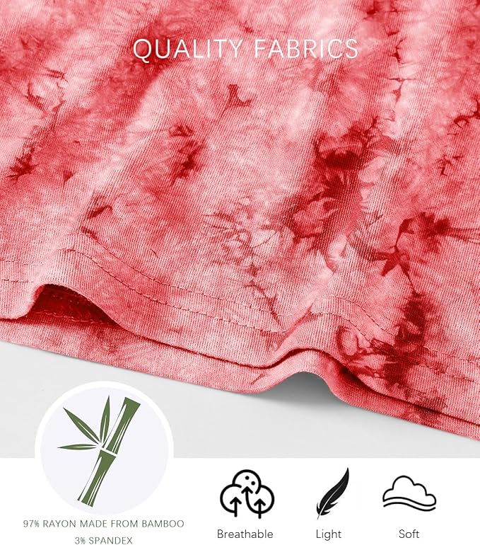 Jimonda Baby/Toddler Soft Sleepwear Short sleeve Kids Cool Pajama Outdoor 2-Piece Shirt&Shorts Casual sets Tie Dye PJ