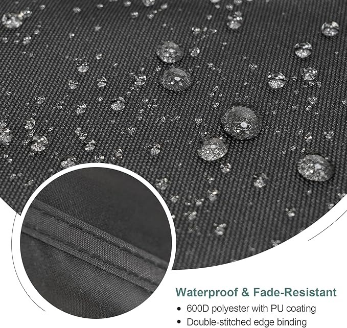 Patio Waterproof Umbrella Cover, Outdoor Offset Parasol Cover for 7.5-11.5 Feet Cantilever Banana Frame Umbrella, Black