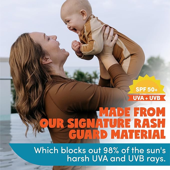 SwimZip Boys' Long-Sleeve UPF 50+ Swimsuit for Baby, Toddler, & Little Boys