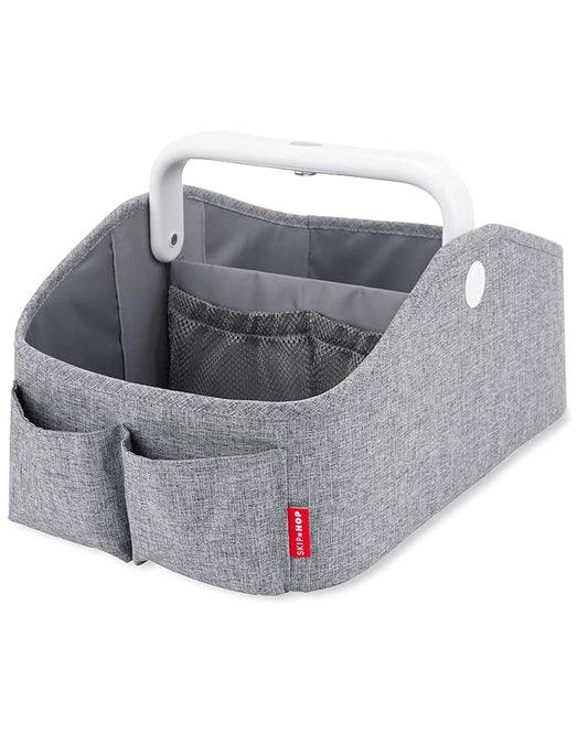 Skip Hop Diaper Caddy Organizer with Touch Sensor Night Light Nursery Style Heather Grey