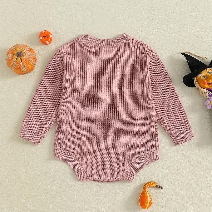 FYBITBO Baby Girl Boy Sweater Knit Oversized Pullover Sweatshirt Romper Onesie Warm Fall Winter Clothes Outfit Newborn