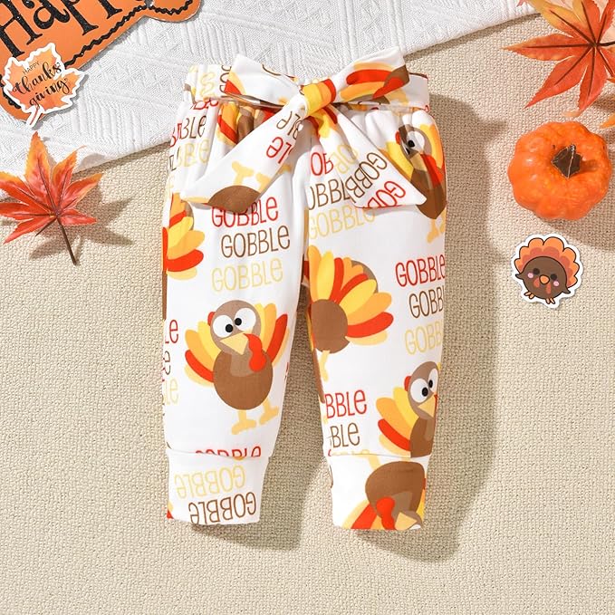 Aalizzwell Preemie Newborn Infant Baby Girls Clothes Ribbed Romper Bodysuit Pants Set Fall Winter Outfits