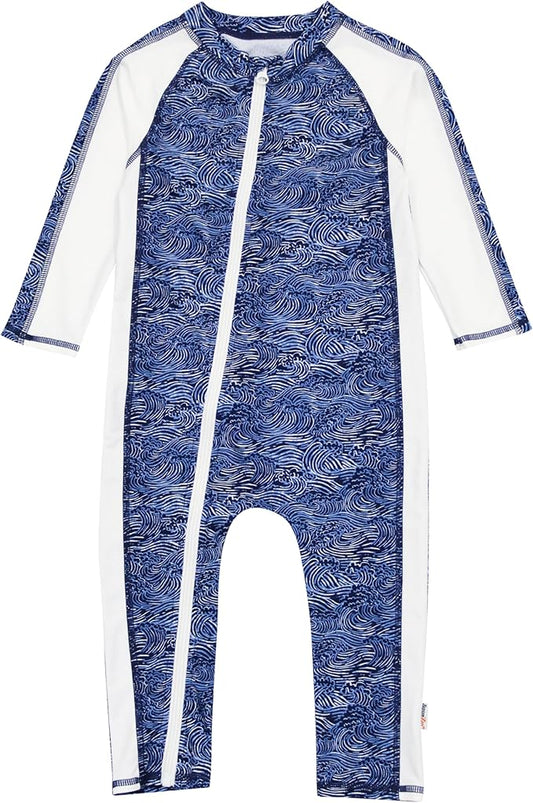 SwimZip Boys' Long-Sleeve UPF 50+ Swimsuit for Baby, Toddler, & Little Boys