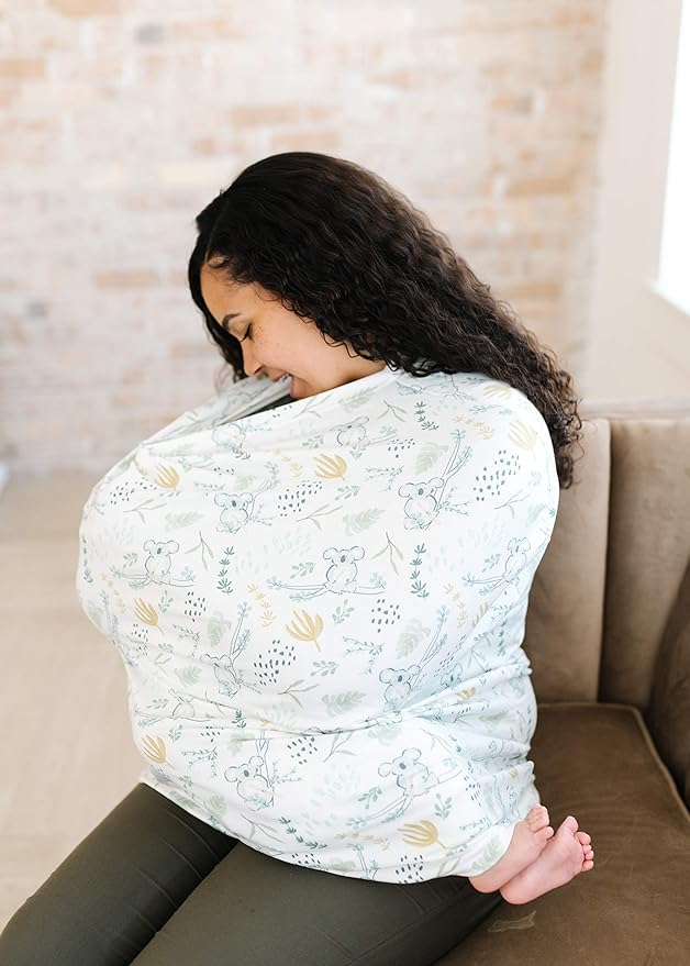 Baby Car Seat Cover Canopy and Nursing Cover Multi-Use Stretchy 5 in 1 Gift Aussie by Copper Pearl