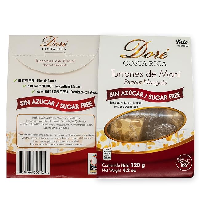 Dore Costa Rica - Sugar Free - Peanut Nougat