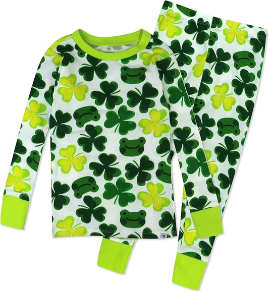 HonestBaby unisex-baby Celebration 2-piece Pajamas Sleepwear Pjs 100% Organic Cotton for Baby, Toddler, Kids