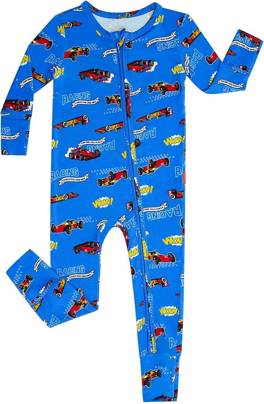 Footless Pajamas Baby Boy Girls, Viscose from Bamboo Baby Pajamas, Two Way Zipper Sleepers, Newborn Pjs