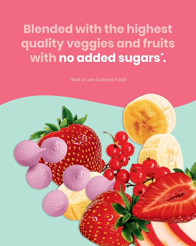 Amara Smoothie Melts - Mixed Red Berries - Baby Snacks Made With Fruits and Vegetables - Healthy Toddler Snacks For Your Kids Lunch Box - Organic Plant Based Yogurt Melts - 6 Resealable Bags