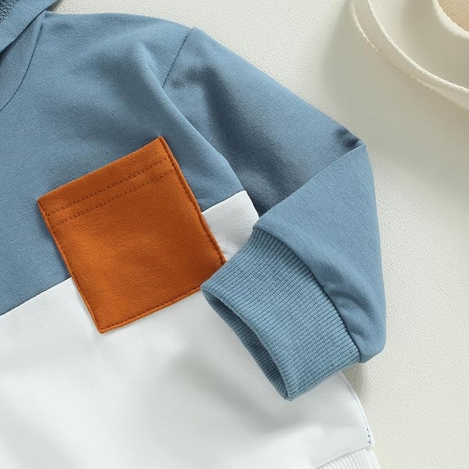 2Pcs Baby Boys Hoodie Tops Pants Set Dinosaur Deer Print Sweatsuit Fall Winter Outfits