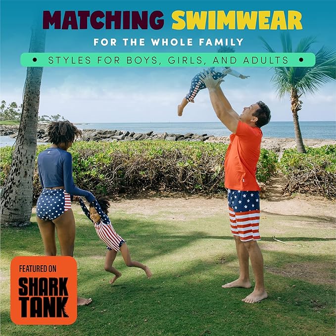 SwimZip Boys' Long-Sleeve UPF 50+ Swimsuit for Baby, Toddler, & Little Boys