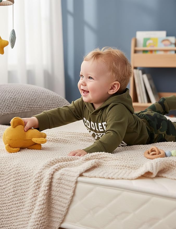 Fommy Newborn Baby Boy Clothes Plaid Letter Print Long Sleeve Hoodies + Long Pants 2PCS Fall Winter Outfits Set