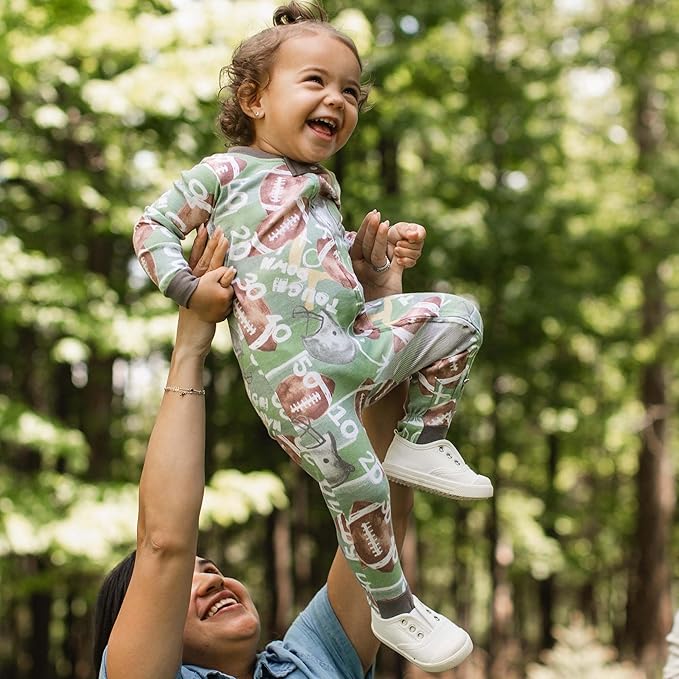 Burt's Bees Baby baby-boys Boys Sleeper Pjs, 100% Organic Cotton, One-piece Footie, Zip Up Jumpsuit, Snug Fit Pajamas