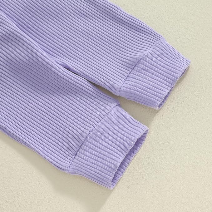 Tsnbre Newborn Baby Girl Outfits Daddys Girls Ruffle Long Sleeve Romper Top Pants Headband Infant Fall Winter Clothes