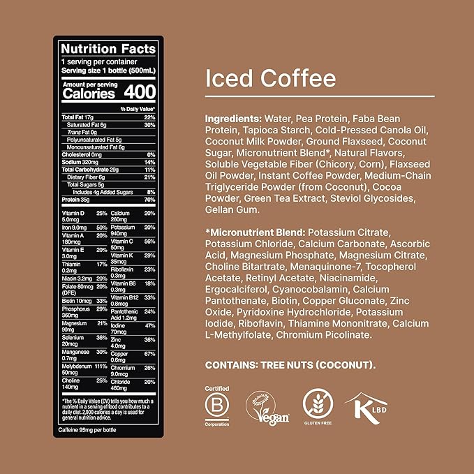 Huel Black Edition Ready-to-Drink | Iced Coffee Meal Replacement Shake | 35g High Protein Drink | 27 Vitamins & Minerals, Vegan, Gluten Free | Plant Based | High Fiber, Low Sugar | 16.9 Fl Oz, 12 Pack