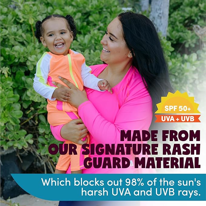 SwimZip Boys' Long-Sleeve UPF 50+ Swimsuit for Baby, Toddler, & Little Boys