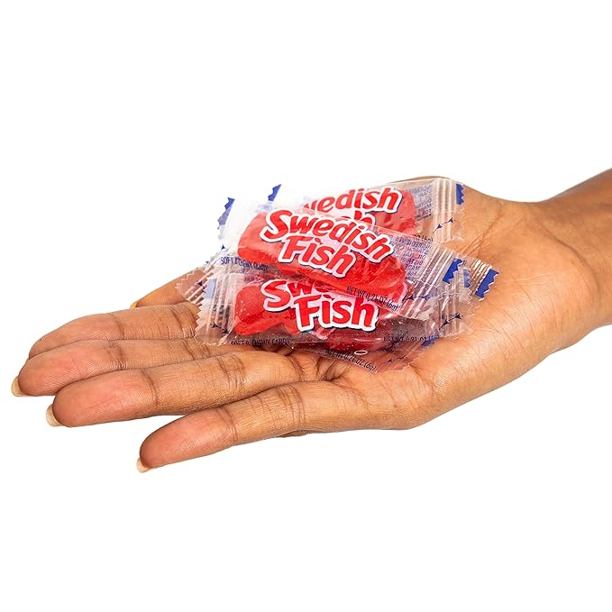 SWEDISH FISH Individually Wrapped Soft & Chewy Candy, Bulk Candy, School Snacks, 240 Count Box