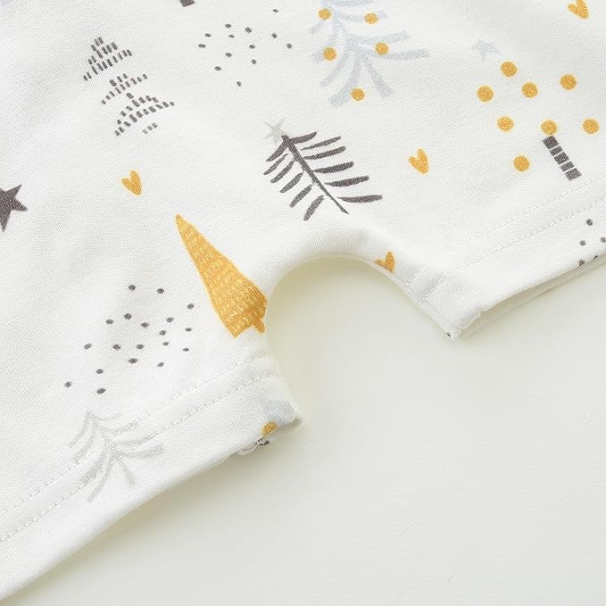 Baby Boy Girl Romper Short Sleeve 100% Cotton Bodysuit Outfits 2 Way Zipper Jumpsuit