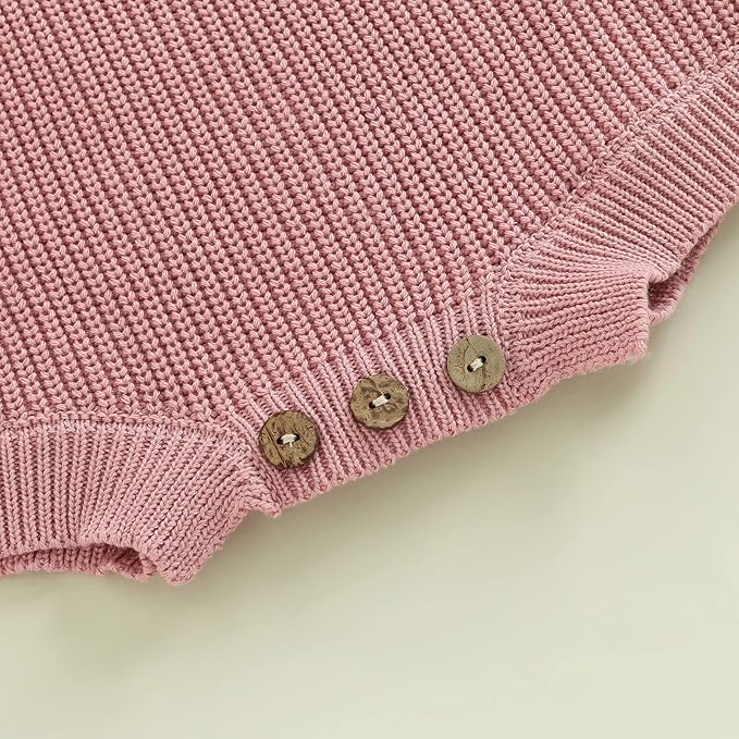 FYBITBO Baby Girl Boy Sweater Knit Oversized Pullover Sweatshirt Romper Onesie Warm Fall Winter Clothes Outfit Newborn