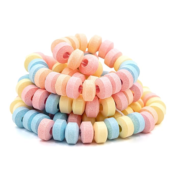 Funtasty Candy Necklaces - 21 Ounce Bag (28 Count) - Party Favors - Fruit Flavors - Individually Wrapped Candies Bulk - Candy Jewelry for Goody Bags