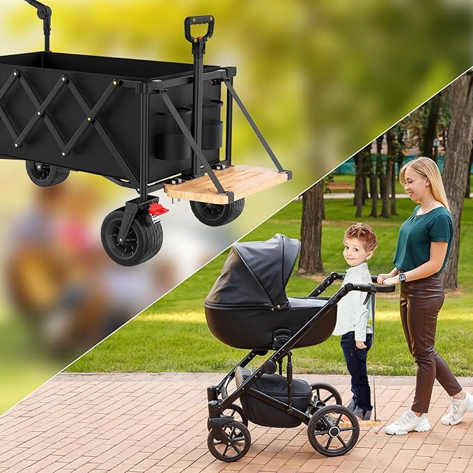 Stroller Wagon Standing Board - Stand Up Attachment with Slip-Resistant Surface for Toddlers Suitable for All 2-Seat & 4-Seater Wagon Strolle Accessories (Style 2)