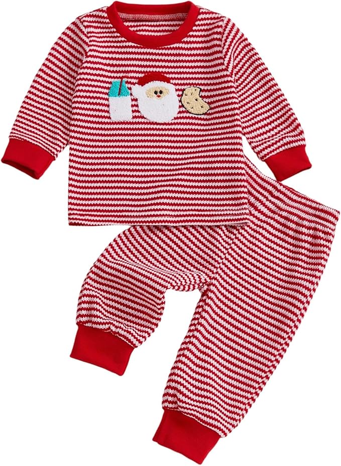 CIYCUIT Toddler Baby Boy Outfits Striped Sweatshirt Pants Clothes Set