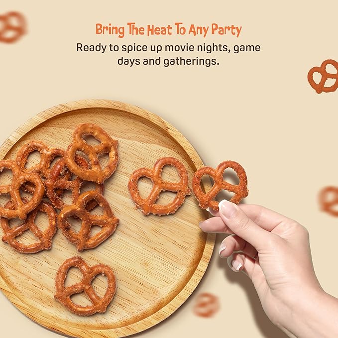 Kickin’ Korean BBQ Pretzels – 6 Oz Sweet n’ Tangy Bite-Sized Snacks with Bold Fermented Seasoning & Sweet Pepper Heat – Crunchy, Addictive, Perfect for Parties or Anytime Snacking