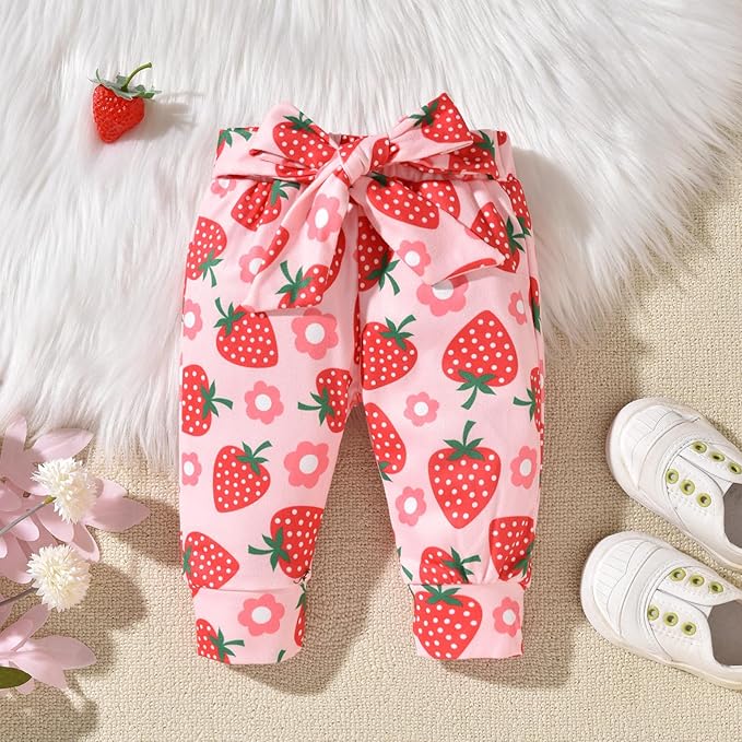 Aalizzwell Preemie Newborn Infant Baby Girls Clothes Ribbed Romper Bodysuit Pants Set Fall Winter Outfits