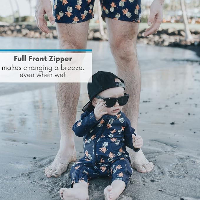 SwimZip Boys' Long-Sleeve UPF 50+ Swimsuit for Baby, Toddler, & Little Boys