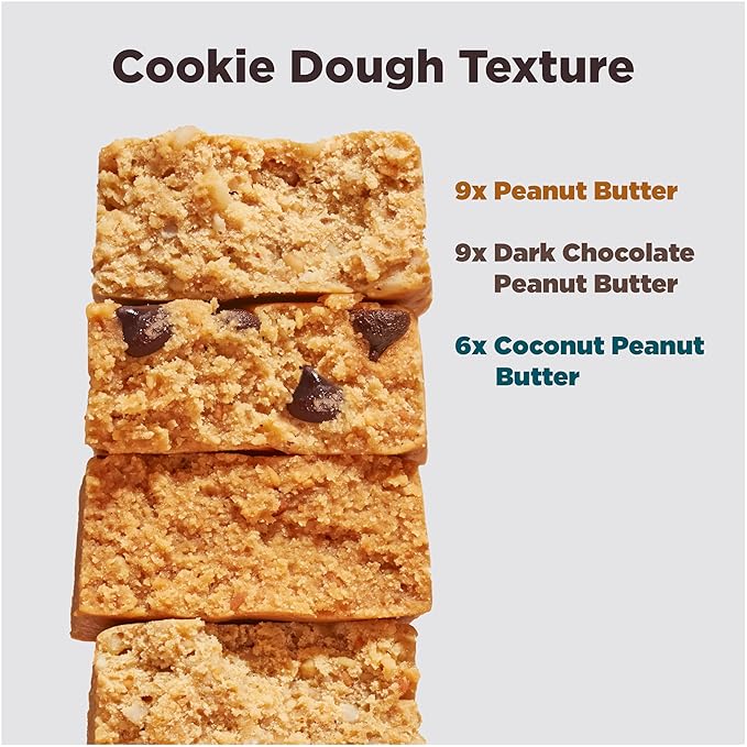 Perfect Bar Original Refrigerated Protein Bar, Peanut Butter Lover's Variety Bundle, 2.2 - 2.5 Ounce Bar, 8 Count (Pack of 3)