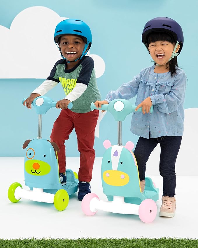 Skip Hop 3-in-1 Baby Activity Push Walker & Ride On Scooter Toy, Dog