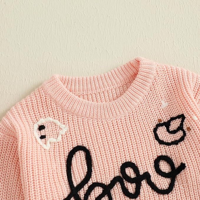 FYBITBO Baby Girl Boy Sweater Knit Oversized Pullover Sweatshirt Romper Onesie Warm Fall Winter Clothes Outfit Newborn