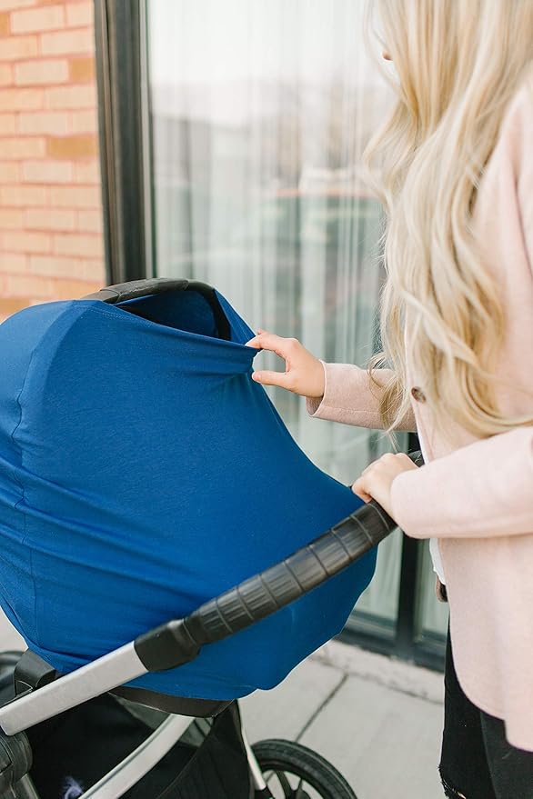 Copper Pearl Multi-Use Cover: Car Seat Covers, Nursing Cover, and Stroller Cover for Sun - Stretchy Fabric, All-Season Use, Stylish Designs, Easy Access for Moms - River