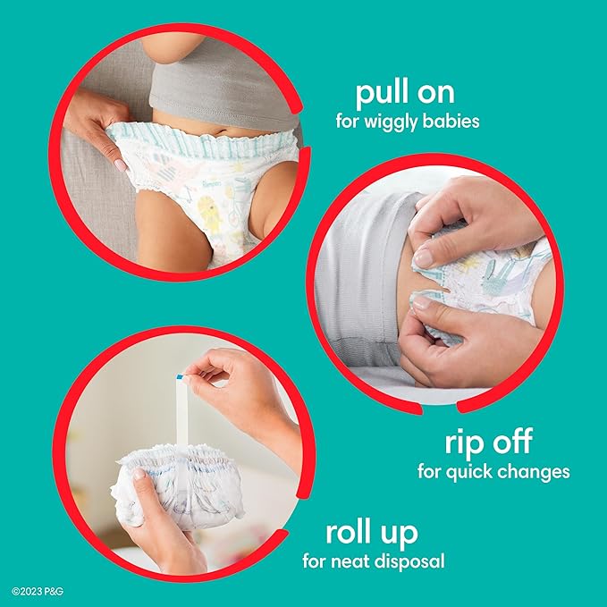 Pampers Diapers - Cruisers 360 - Size 4, 21 Count, Babyproof up to 100% Leakproof Pull-On Diaper (Packaging May Vary)